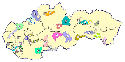 Zoznam miestnych akčných skupín schválených MP SR v rámci I. výzvy